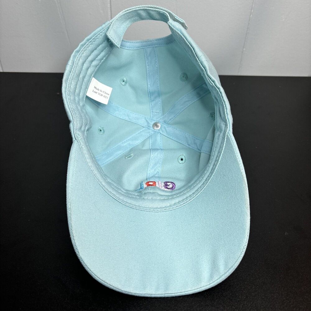 GIRL SCOUTS ADJUSTABLE BASEBALL HAT CAP RAINBOW LETTERS BLUE/TEAL - Picture 6 of 6